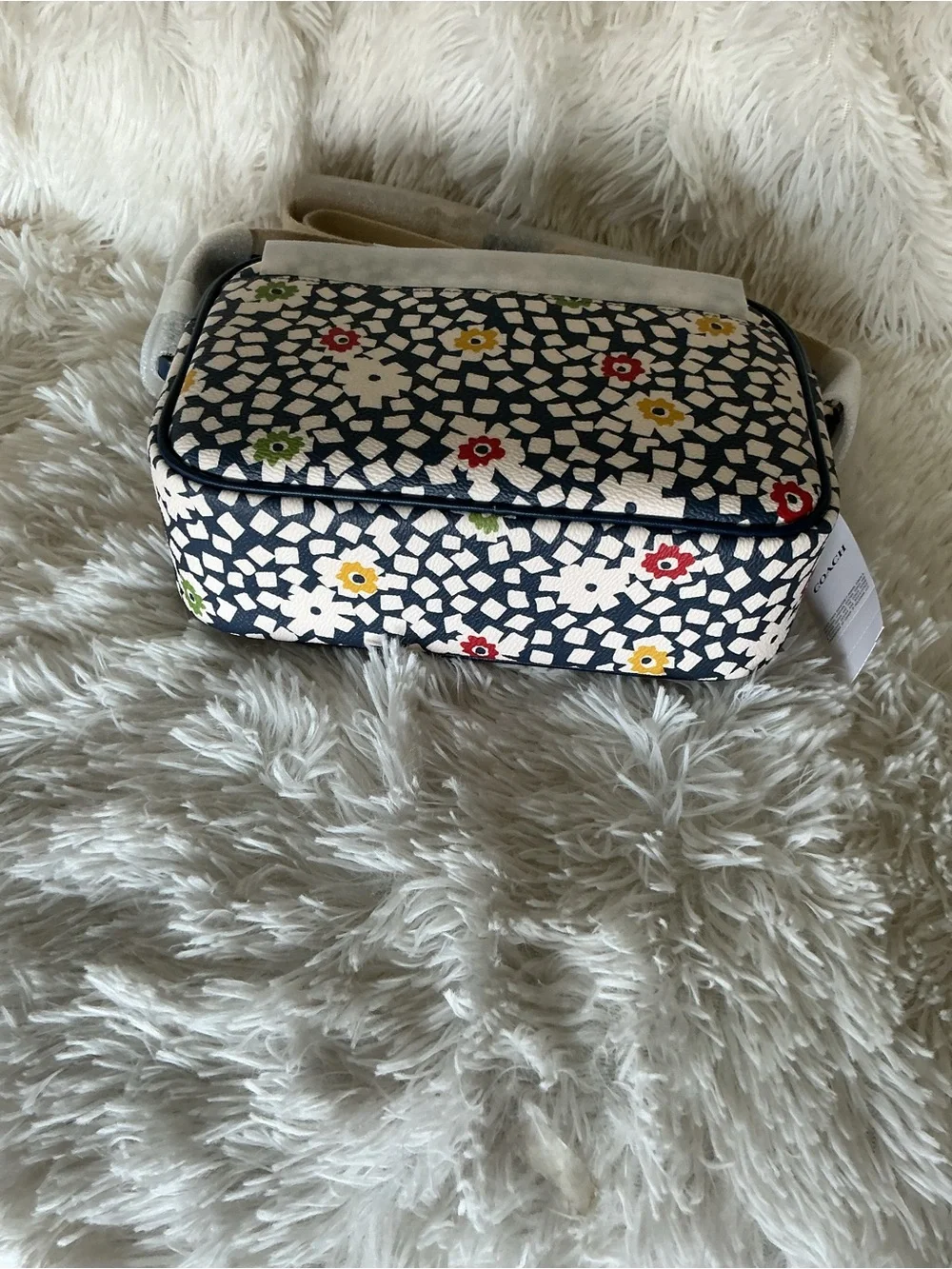 Coach Navy Floral Jamie Camera Crossbody